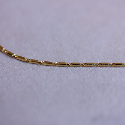 שרשרת טייני דילן חלקה זהב צהוב 14K Necklaces 