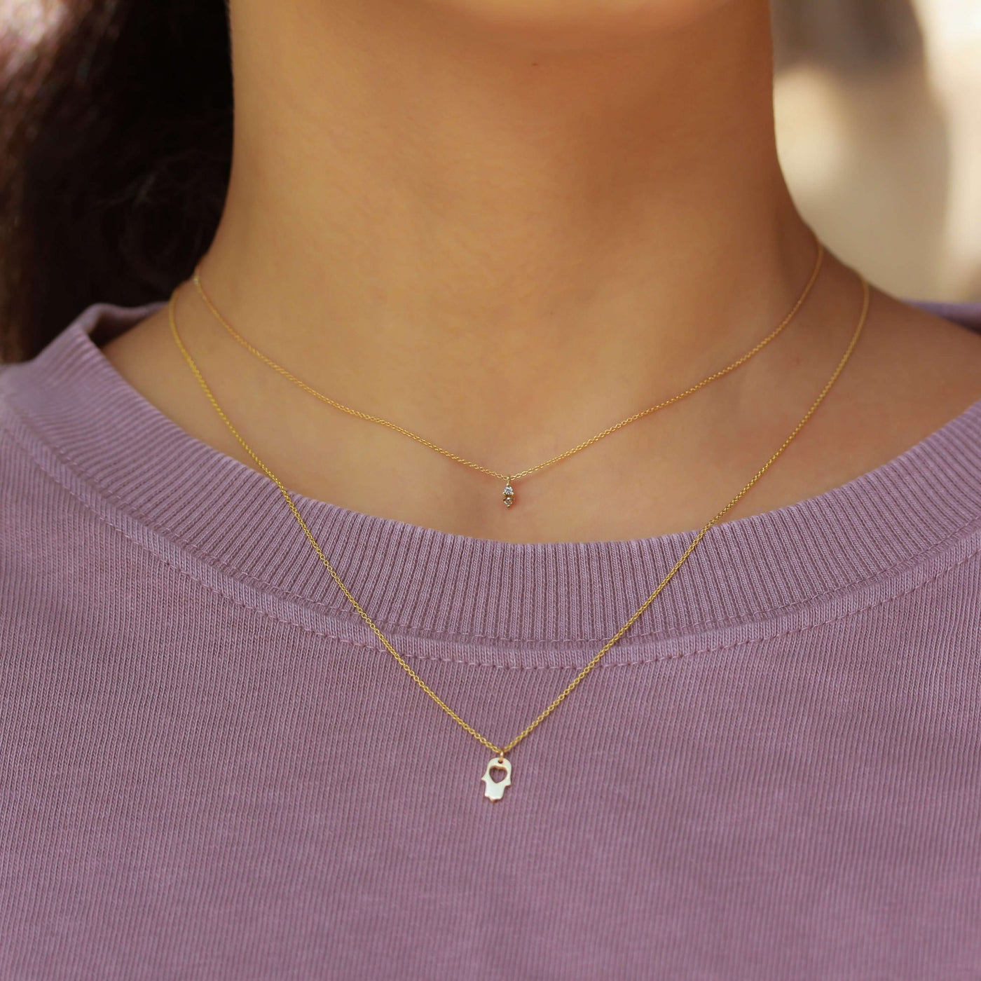 שרשרת נפטון זהב ויהלומים 14K Necklaces 