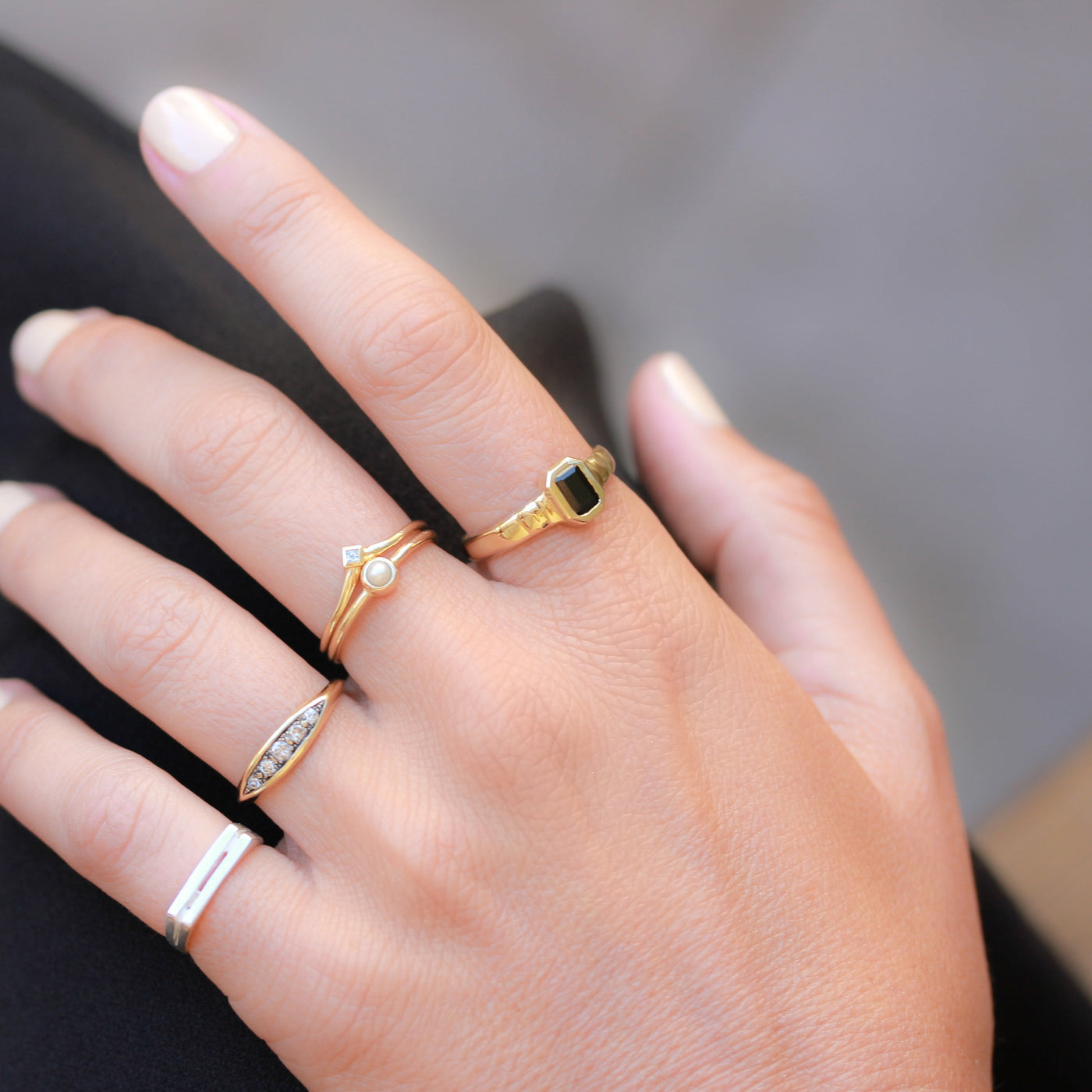 טבעת תומאס אוניקס זהב 14K Rings 