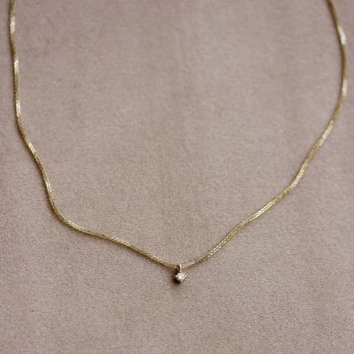 שרשרת הלנה יהלום לבן זהב 14K Necklaces 