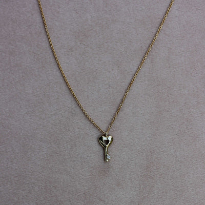 שרשרת מפתח לב זהב 14K Necklaces 