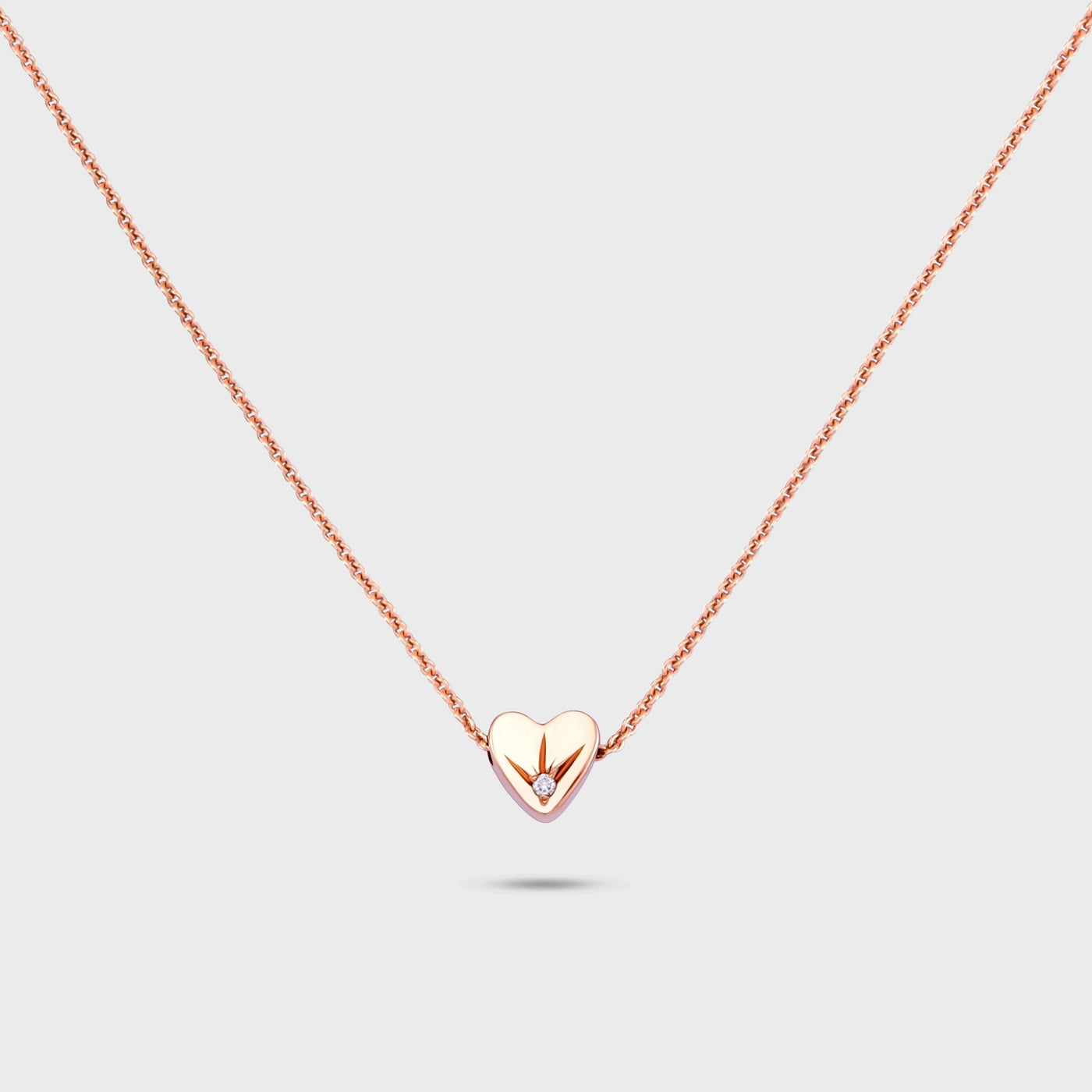 שרשרת לב טייני זהב ורוד 14K Necklaces 