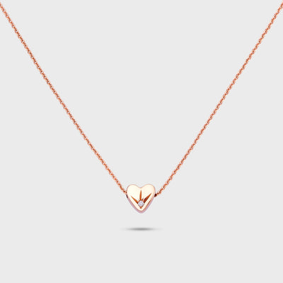 שרשרת לב טייני זהב ורוד 14K Necklaces 