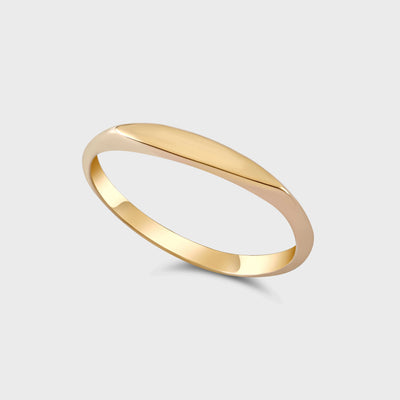 טבעת קלי קטנה חלקה זהב Rings 